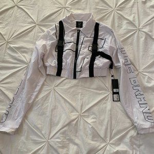 LF White Cropped Jacket
